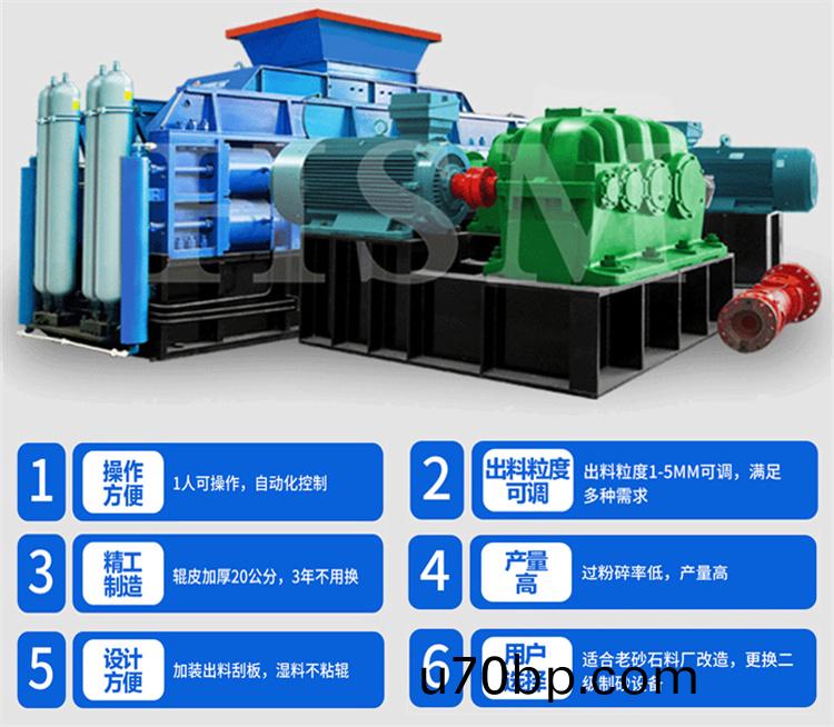 對(dui)輥(gun)製砂(sha)機(ji)